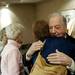 Glenn Dickerson welcomes his daughter-in-law Vonda Dickerson to his award ceremony at Weber's in Ann Arbor on Tuesday. Glenn is being awarded with the Knight of the Legion of Honor for his efforts in World War II. Daniel Brenner I AnnArbor.com